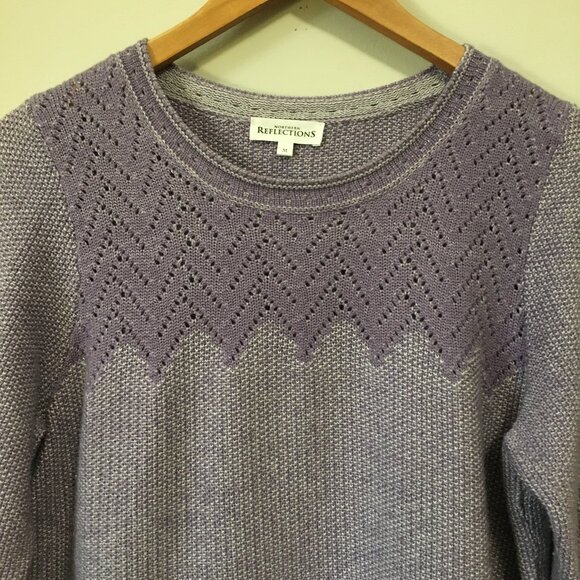 Northern Reflections Lilac Cottagecore Knit Sweater - Picture 3 of 15